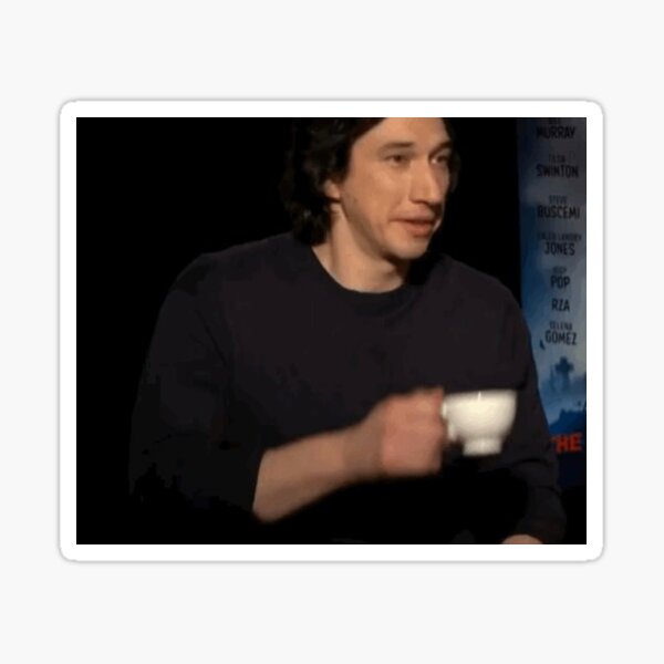 Vista previa del artículo con la obra «Adam Driver bebiendo ese té (2)», diseñado y vendido por yatokamisama.