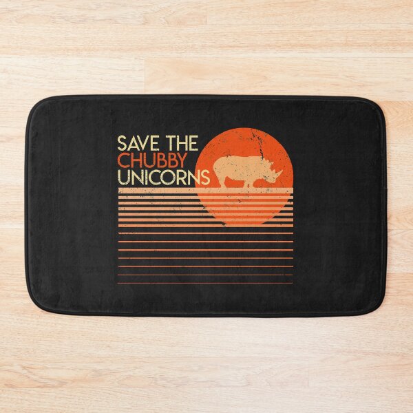 Item preview, Save The Chubby Unicorns Print. Retro Style Rhino Graphic designed and sold by PackAPunch.