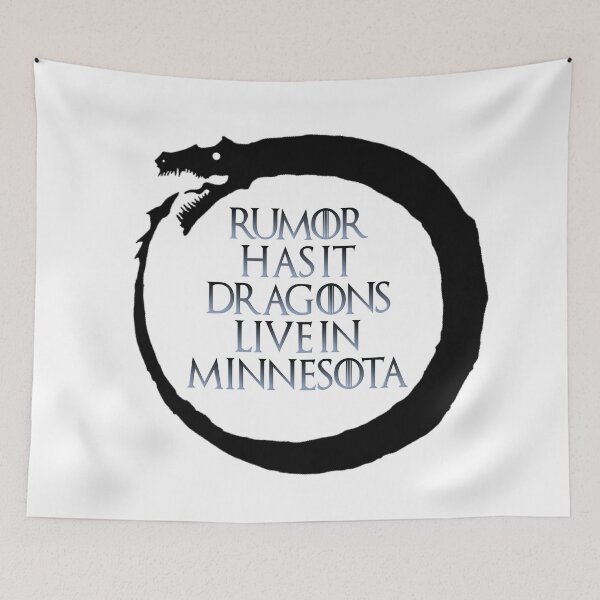 Item preview, Rumor Has it Dragons Live in Minnesota - black graphics designed and sold by Maddie4Real.