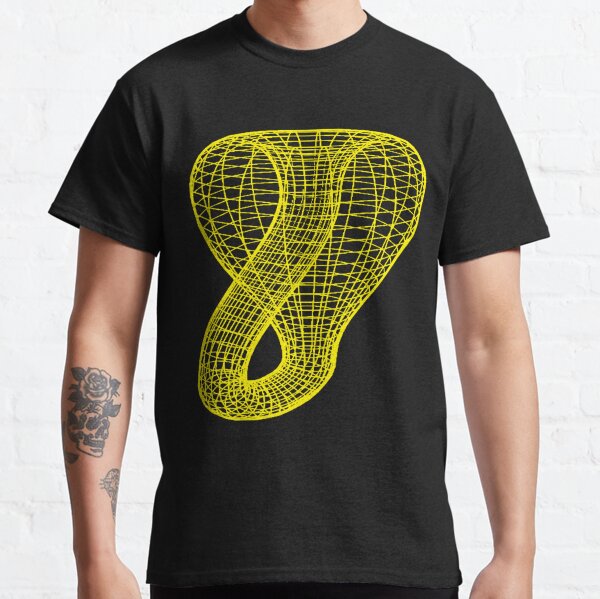A two-dimensional representation of the Klein bottle immersed in three-dimensional space, #TwoDimensional, #representation, #KleinBottle, #immersed, #ThreeDimensional, #space Classic T-Shirt