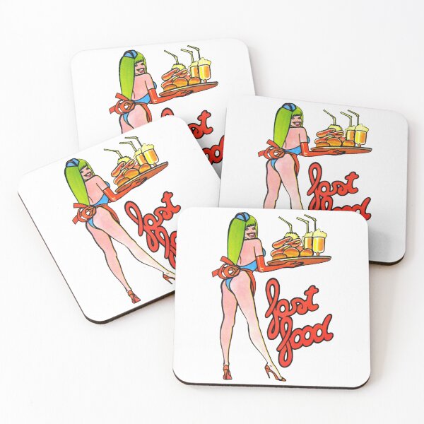 Item preview, Vintage Pin up Fast Food 4 designed and sold by mr-jerichotv.