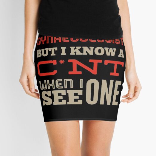 Funny Rude Gynaecology Occupations Mini Skirt