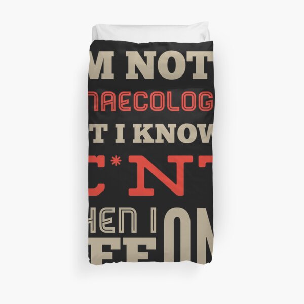 Funny Rude Gynaecology Occupations Duvet Cover