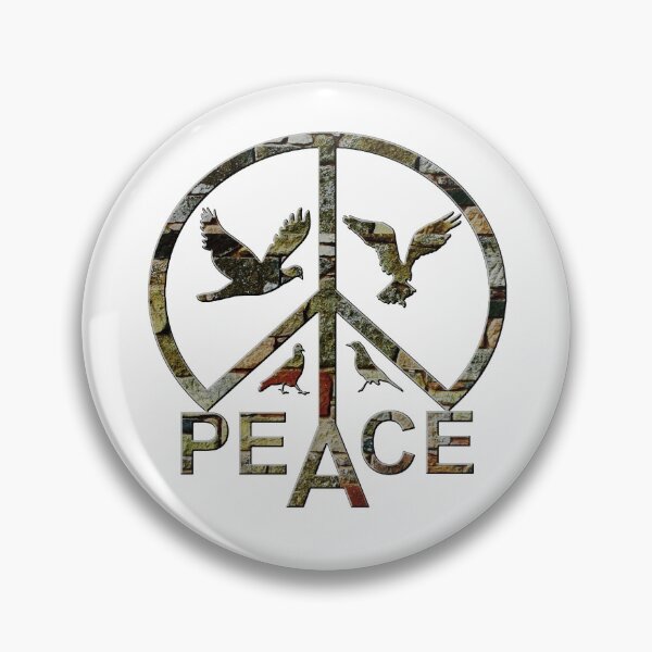 Item preview, A retro vintage peace sign with flying doves designed and sold by GR-ART.