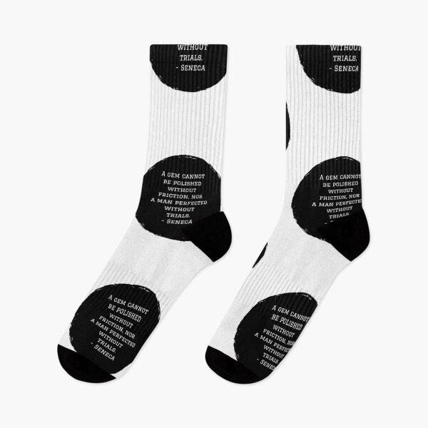 Item preview, Seneca - A gem cannot be polished without friction, nor a man perfected without trials.  designed and sold by Somniart.