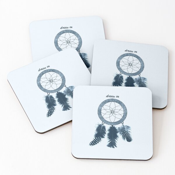 Item preview, Blue Dreamcatcher with Dream On Typography designed and sold by rieeee.