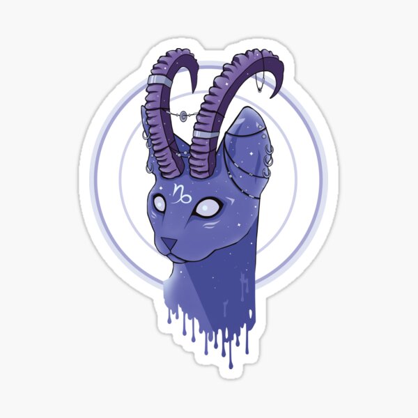 Item preview, Capricorn Zodiac Space Cat designed and sold by lemonoclefox.