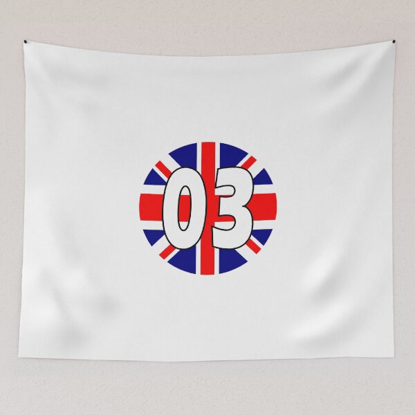 Item preview, UK flag with number 03 - zero three designed and sold by AllShirts21.