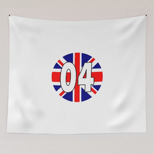 Item preview, UK flag with number 04 - zero four designed and sold by AllShirts21.