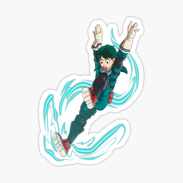 Deku in action Sticker