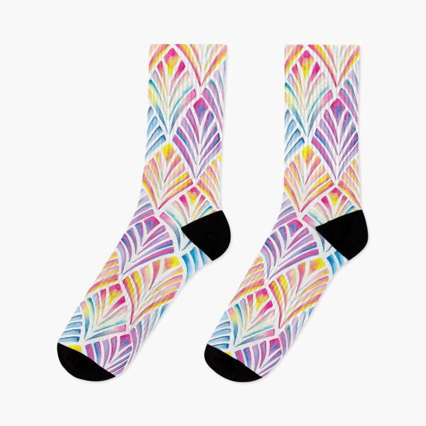 Item preview, Art Deco Fan's in Rainbow Watercolor designed and sold by Gingerlique.