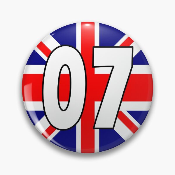 Item preview, UK flag with number 07 - zero seven designed and sold by AllShirts21.
