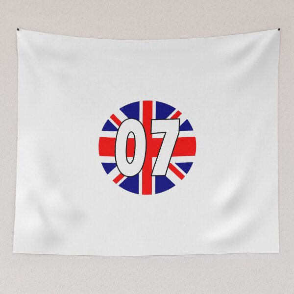 Item preview, UK flag with number 07 - zero seven designed and sold by AllShirts21.