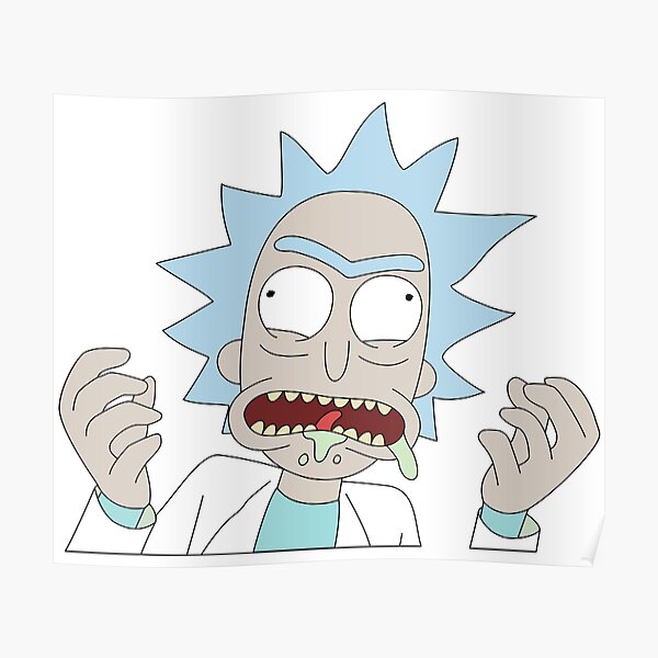 rick vector posters redbubble redbubble