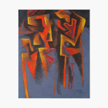 Figuren in blauer Landschaft Galeriedruck