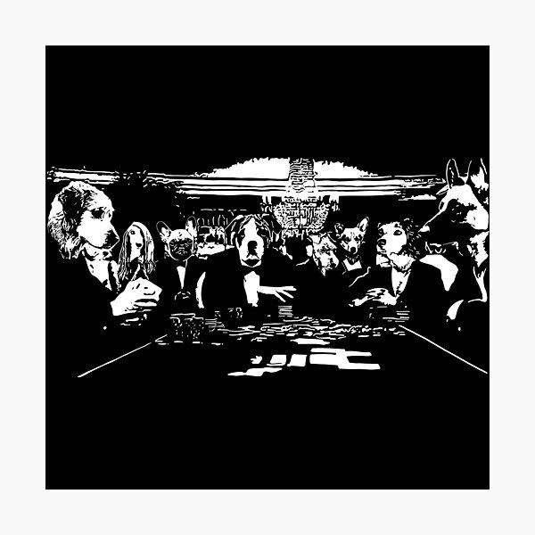 Casino Bond Dogs Photographic Print