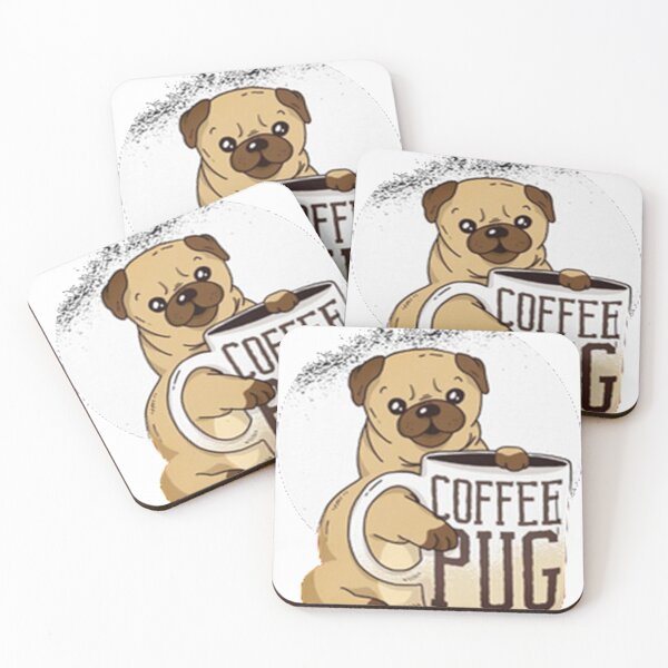 Item preview, Pug Loves Coffee designed and sold by DraginKen.