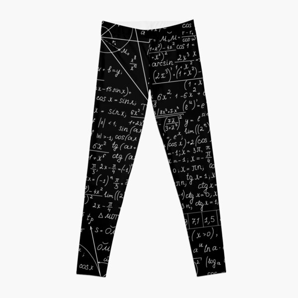 Insanity Math Formulas Blackboard Design Printed Back to School Leggings  (XXL) at  Women's Clothing store