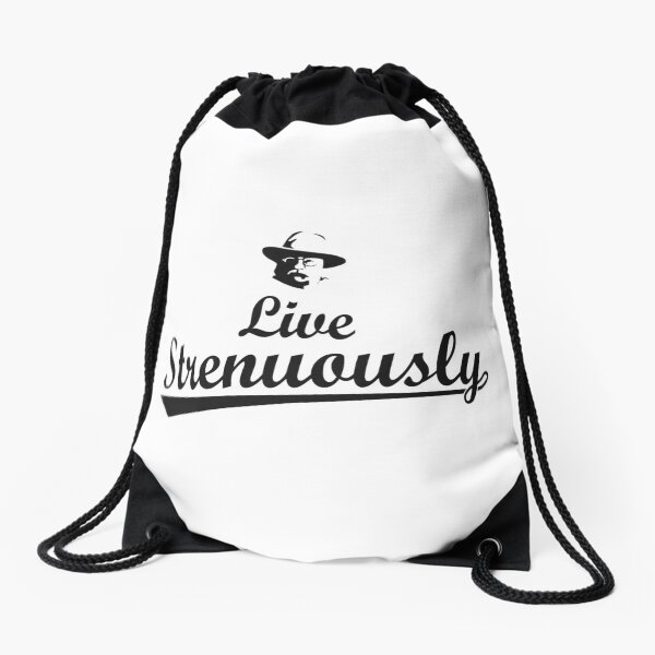 Teddy Roosevelt Live Strenuously Drawstring Bag