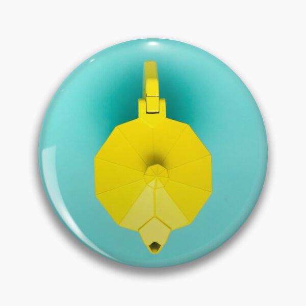 Item preview, Yellow Moka Italiana Coffee Maker Greca Macchinetta on Blue Green Background designed and sold by kwizel.