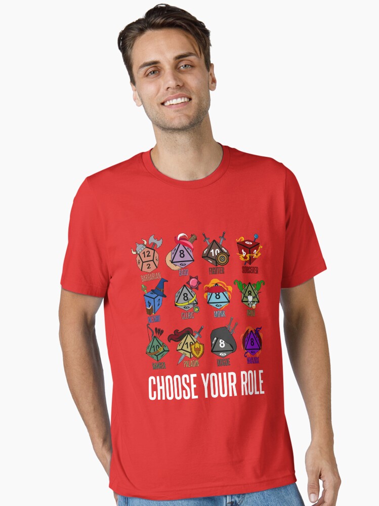 Thumbnail 1 of 7, Essential T-Shirt, D&D Character Class Hit Dice designed and sold by McPod.