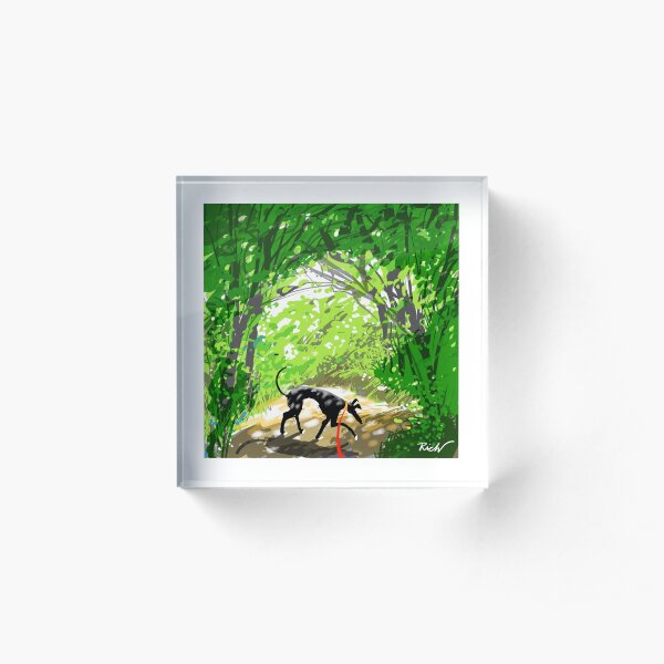 Woodland Shade Hound Acrylic Block