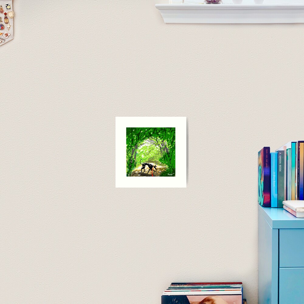 Woodland Shade Hound Art Print