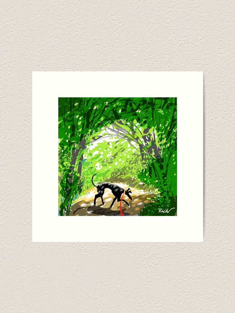 Alternate view of Woodland Shade Hound Art Print