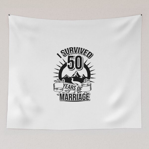 Item preview, I survived 50 years of marriage - Golden anniversary designed and sold by Cutebutfunny.