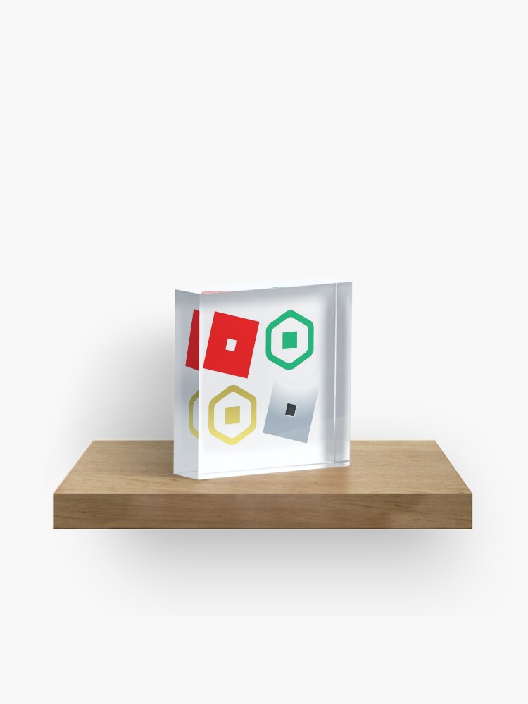 Roblox Robux Adopt Me Acrylic Block By T Shirt Designs Redbubble - roblox adopt me kitchen ideas