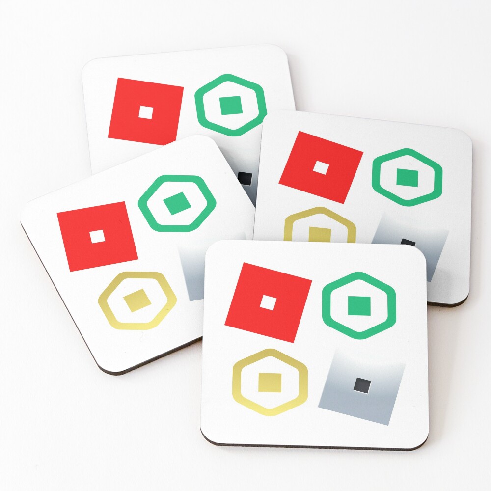 Roblox Robux Adopt Me Coasters Set Of 4 By T Shirt Designs Redbubble - roblox pack robux