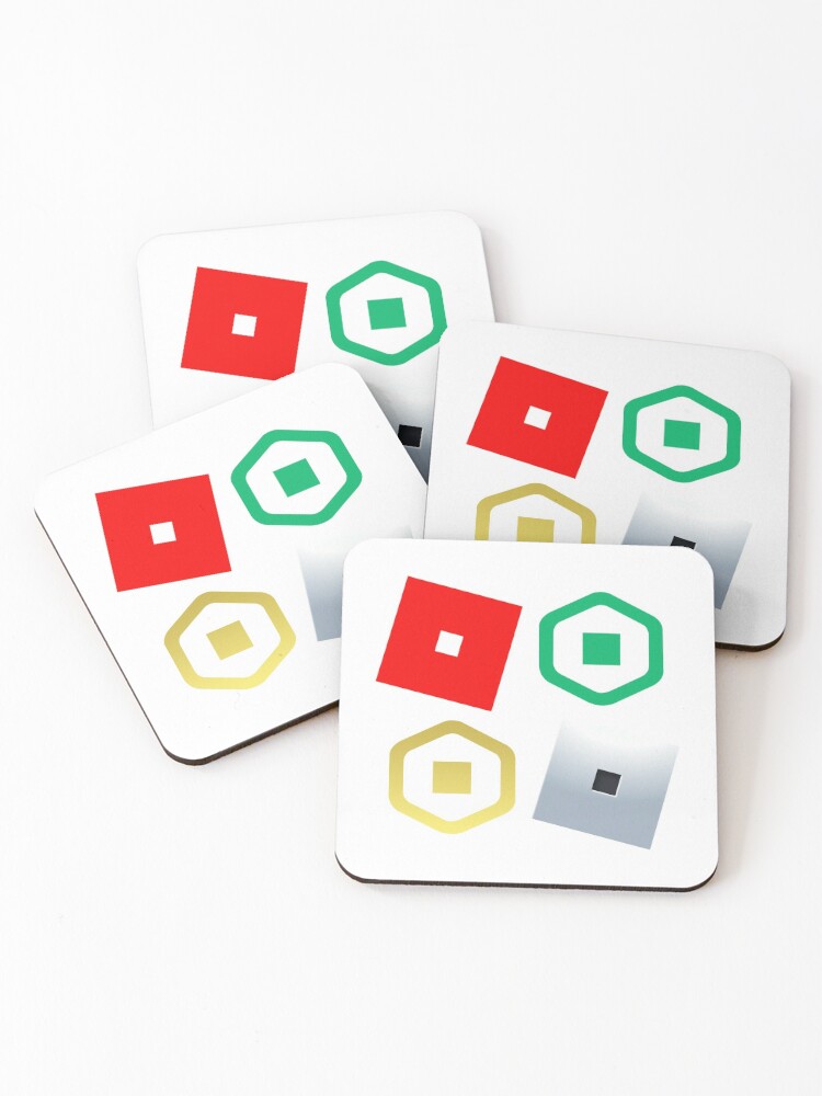 Roblox Robux Adopt Me Coasters Set Of 4 By T Shirt Designs Redbubble - roblox pack robux