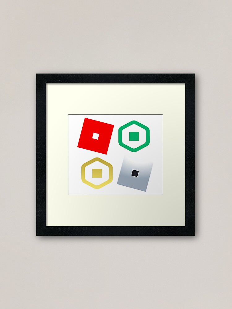 Roblox With Robux Roblox Robux Adopt Me Framed Art Print By T Shirt Designs Redbubble