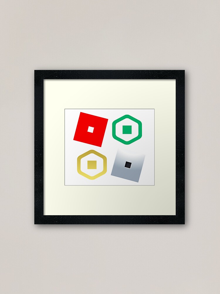 Roblox Robux Adopt Me Framed Art Print By T Shirt Designs Redbubble - robux t shirts para roblox