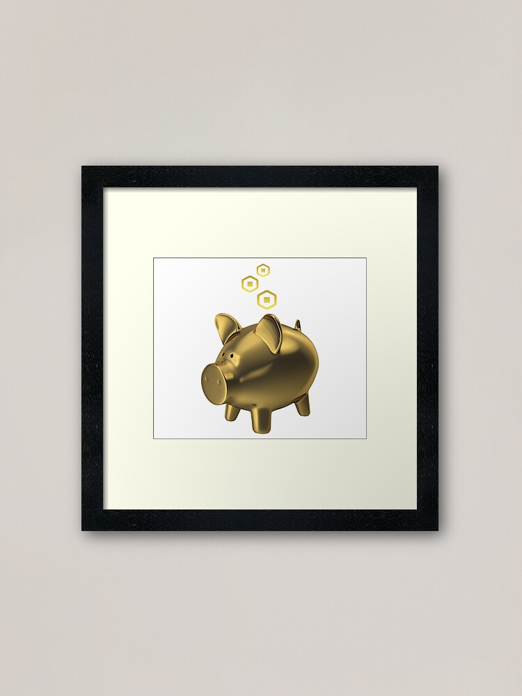 Roblox Saving My Robux Framed Art Print By T Shirt Designs Redbubble - roblox where are my robux