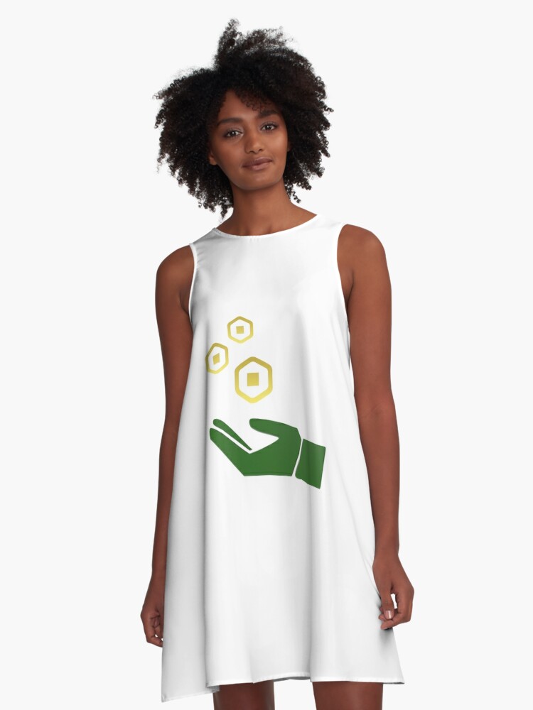 Roblox Robux Pocket Money A Line Dress By T Shirt Designs Redbubble