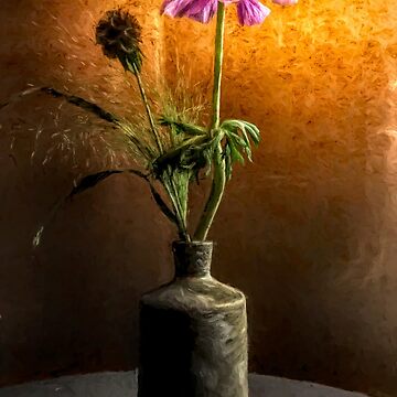 Artwork thumbnail, Flower in vase - oil painting by Brian Vegas by BrianVegas