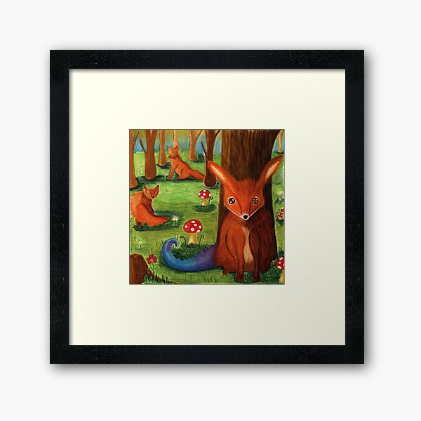 Magical Fox - Quirky Friend Framed Art Print