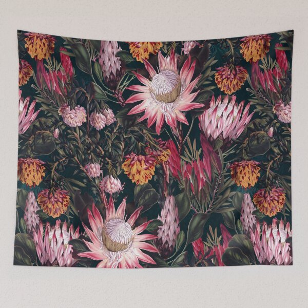 Item preview, Protea Floral-Night Pattern II designed and sold by Burcu Korkmazyurek.