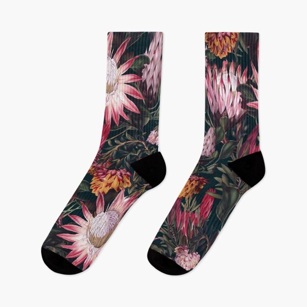 Item preview, Protea Floral-Night Pattern II designed and sold by Burcu Korkmazyurek.
