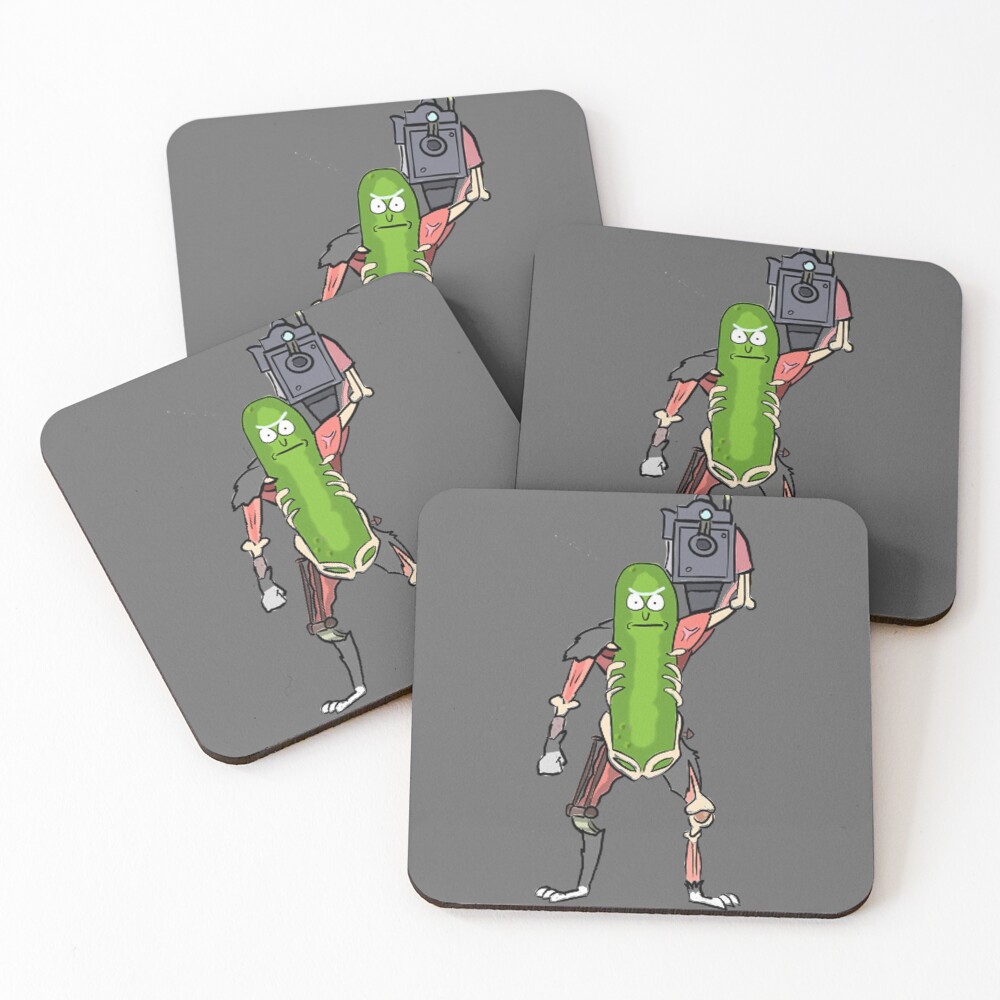 Pickle Rick Coasters (Set of 4)