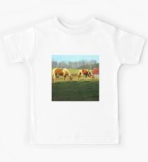 grazing horses Kids Tee