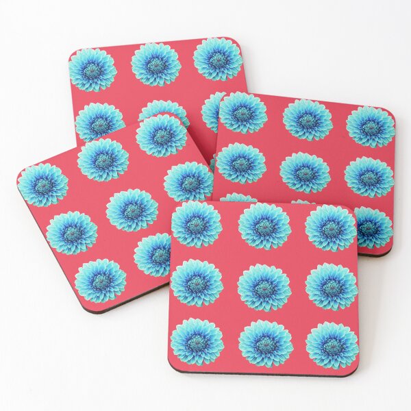 Item preview, Blue dahlia on red Pop Art background designed and sold by Sofy5.