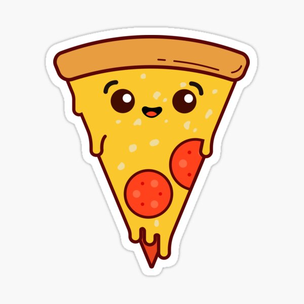 Simple Cheesy Pizza Slice Sticker