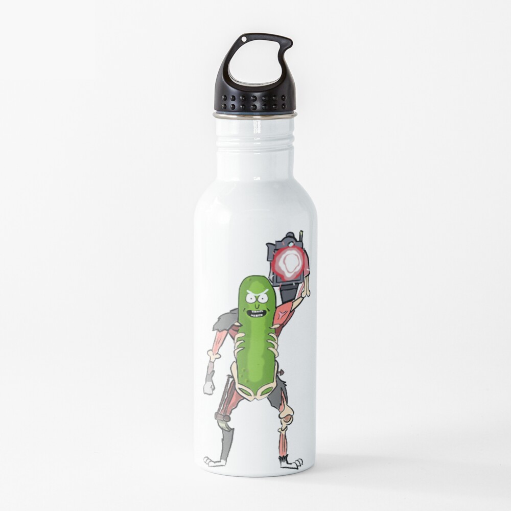 Pickle Rick with the Laser Blaster Water Bottle