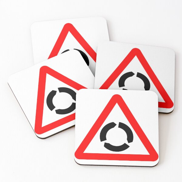 Item preview, Roundabout Ahead British Road Sign designed and sold by LoveOfMaps.