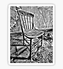 Old chair in abandoned house Sticker