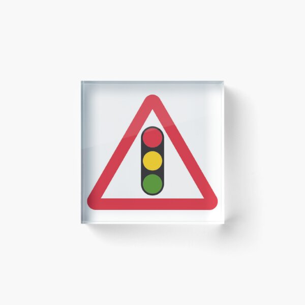 Item preview, Traffic Signals Ahead British Road Sign designed and sold by LoveOfMaps.