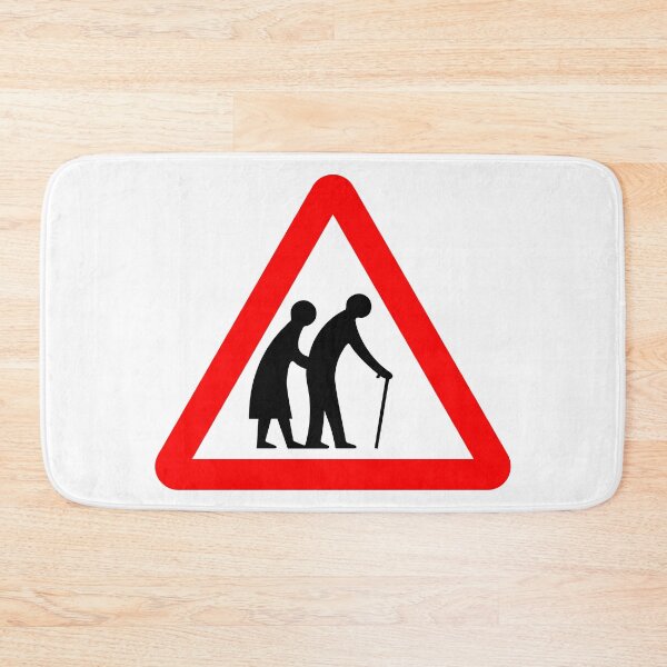 Item preview, Frail or Disabled Pedestrians Ahead British Road Sign designed and sold by LoveOfMaps.