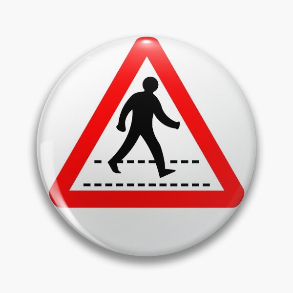 Item preview, Zebra Crossing Ahead British Road Sign designed and sold by LoveOfMaps.